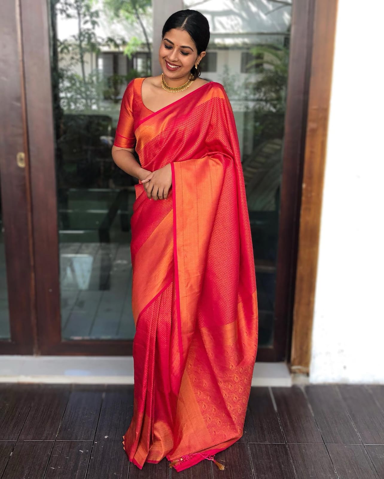 Devratna Red Saree