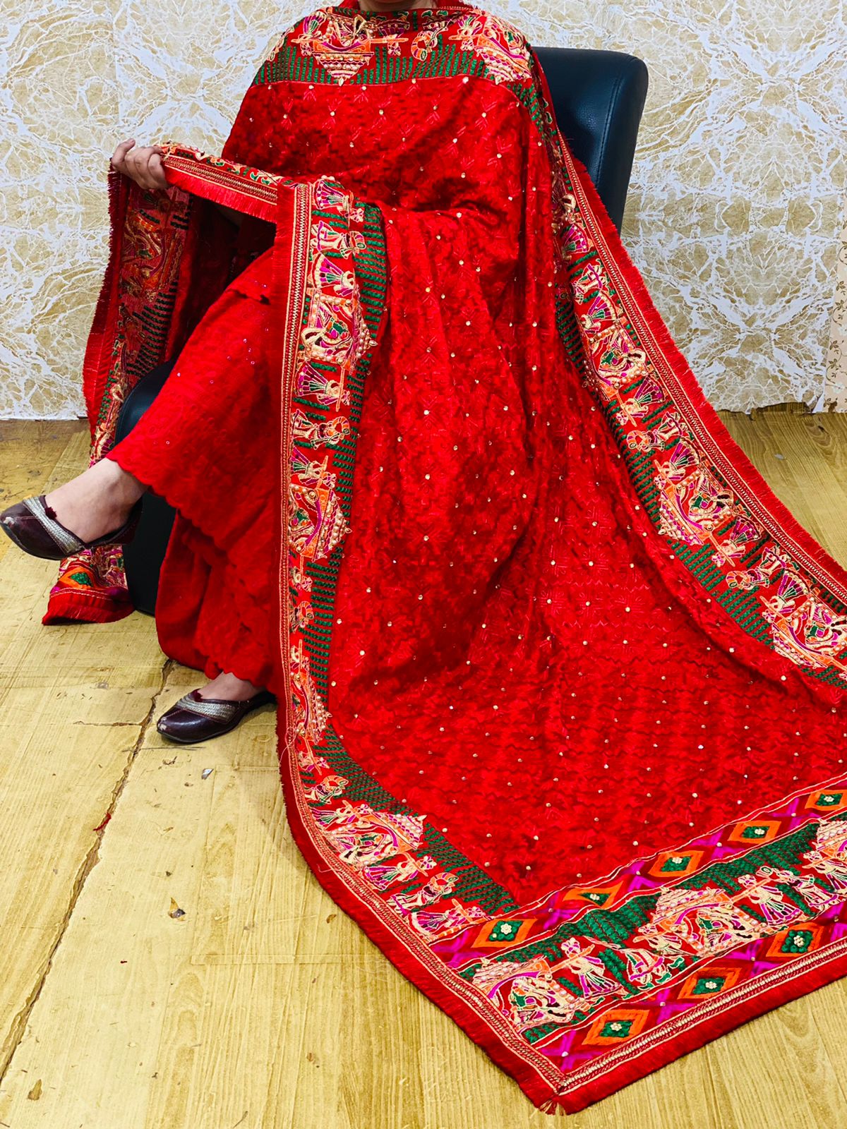 Full Jaal Phulkari Dupattas