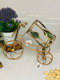 Metal cycle wine bottle holder