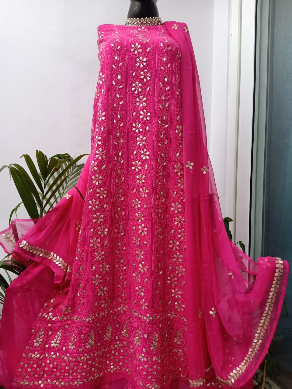 Viscose Georgette Gorgeous Chikankari Kurta n Dupatta Set
