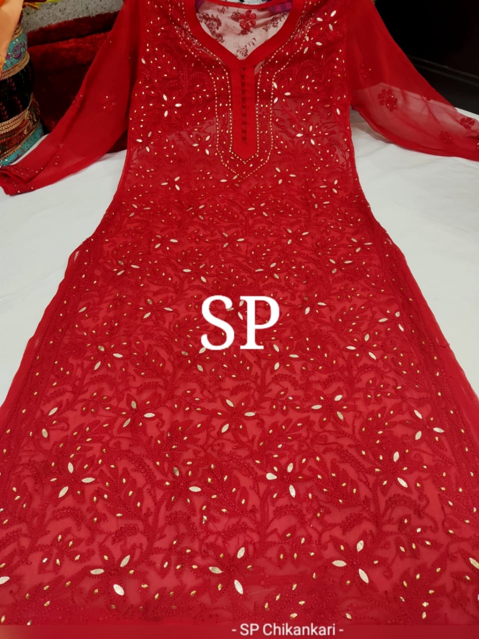 Georgette Chikankari kurti