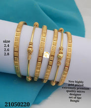 Load image into Gallery viewer, Gold plated bangle set1