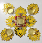 Rangoli with T light Holders