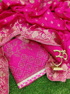 Beautiful Uppada Silk Suit with Swarovski