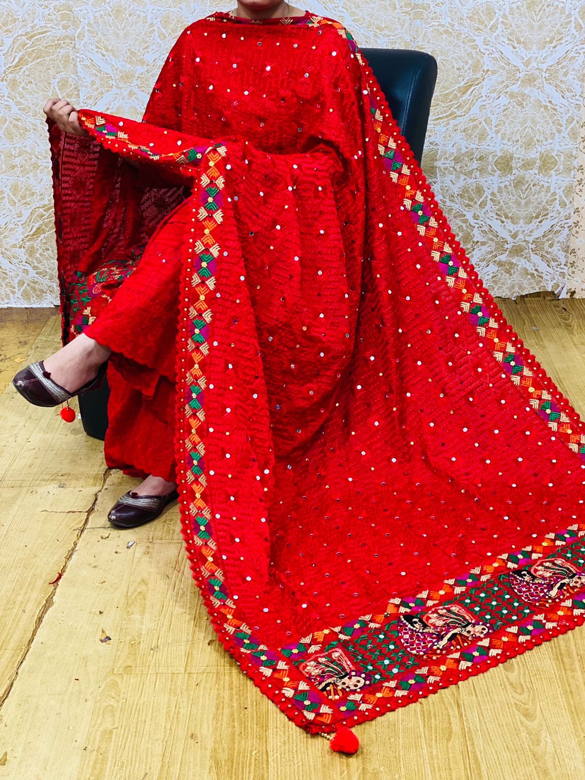 Full Jaal Phulkari Dupattas