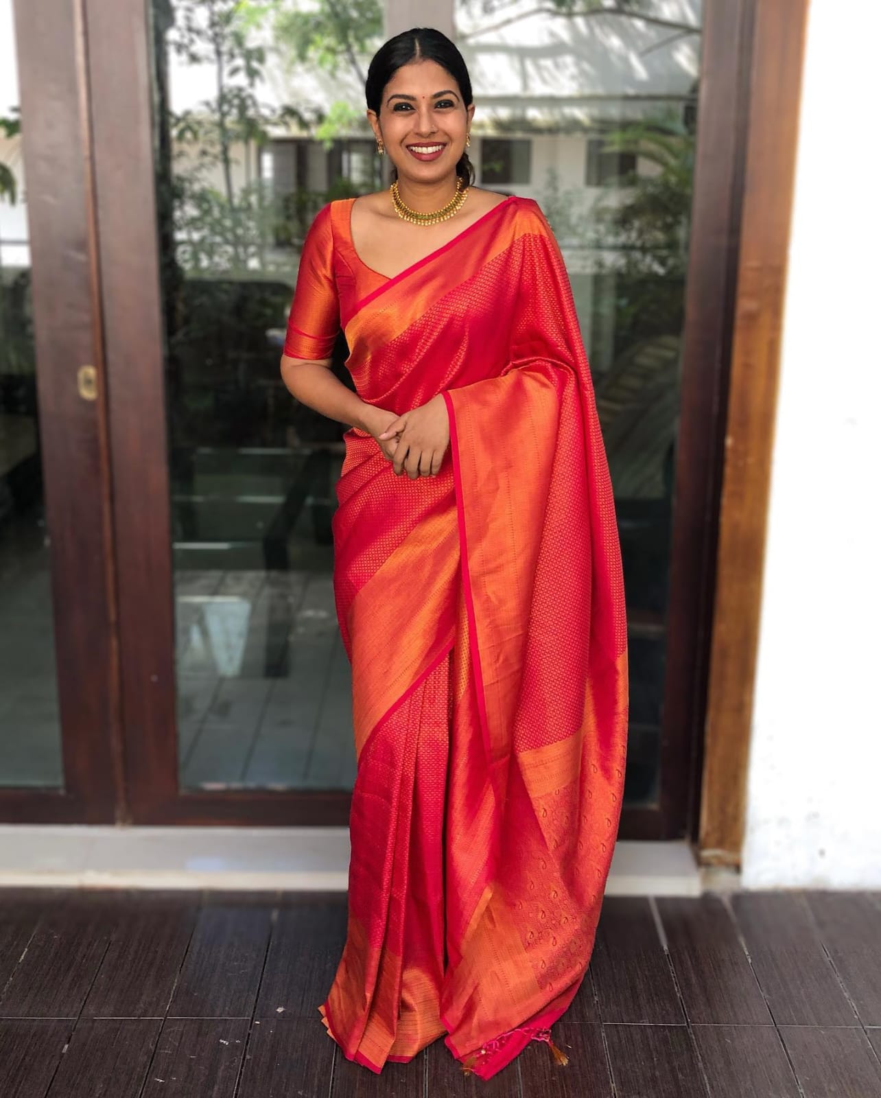 Devratna Red Saree