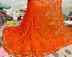 Georgette Sarees with resham keel work