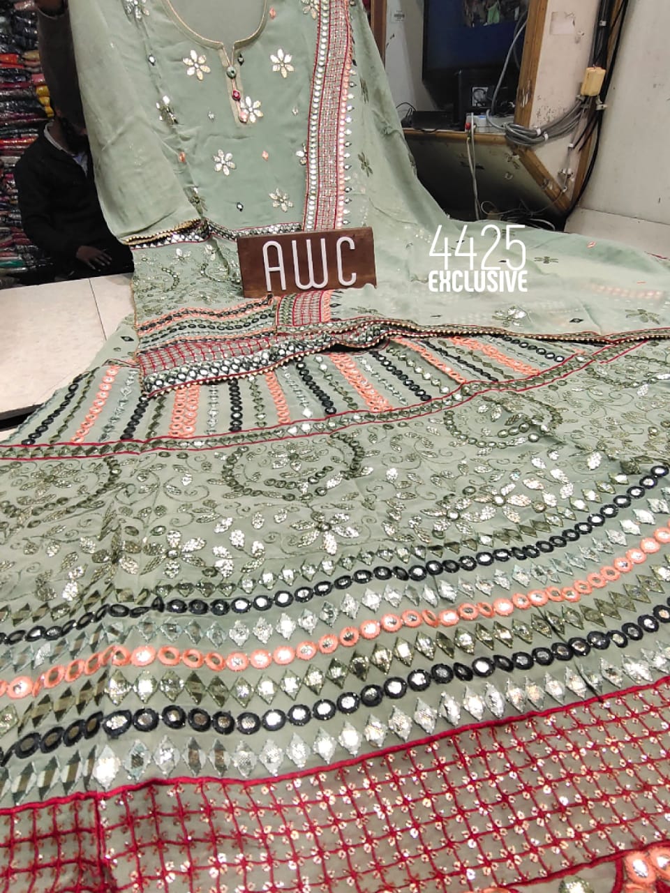 Designer Georgette Lehengas