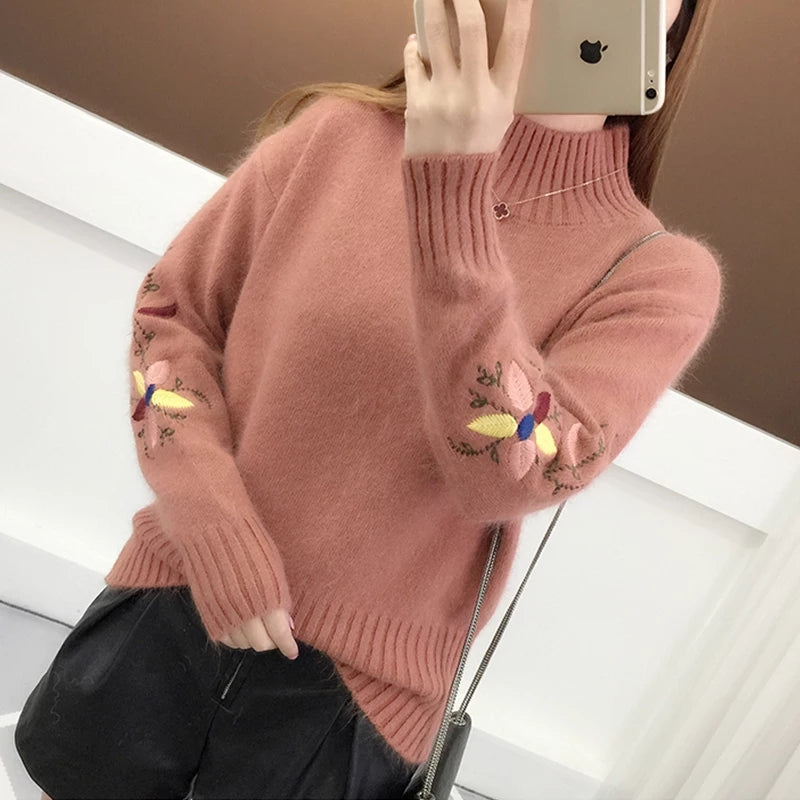 Beautiful Embroidery Sweater tops