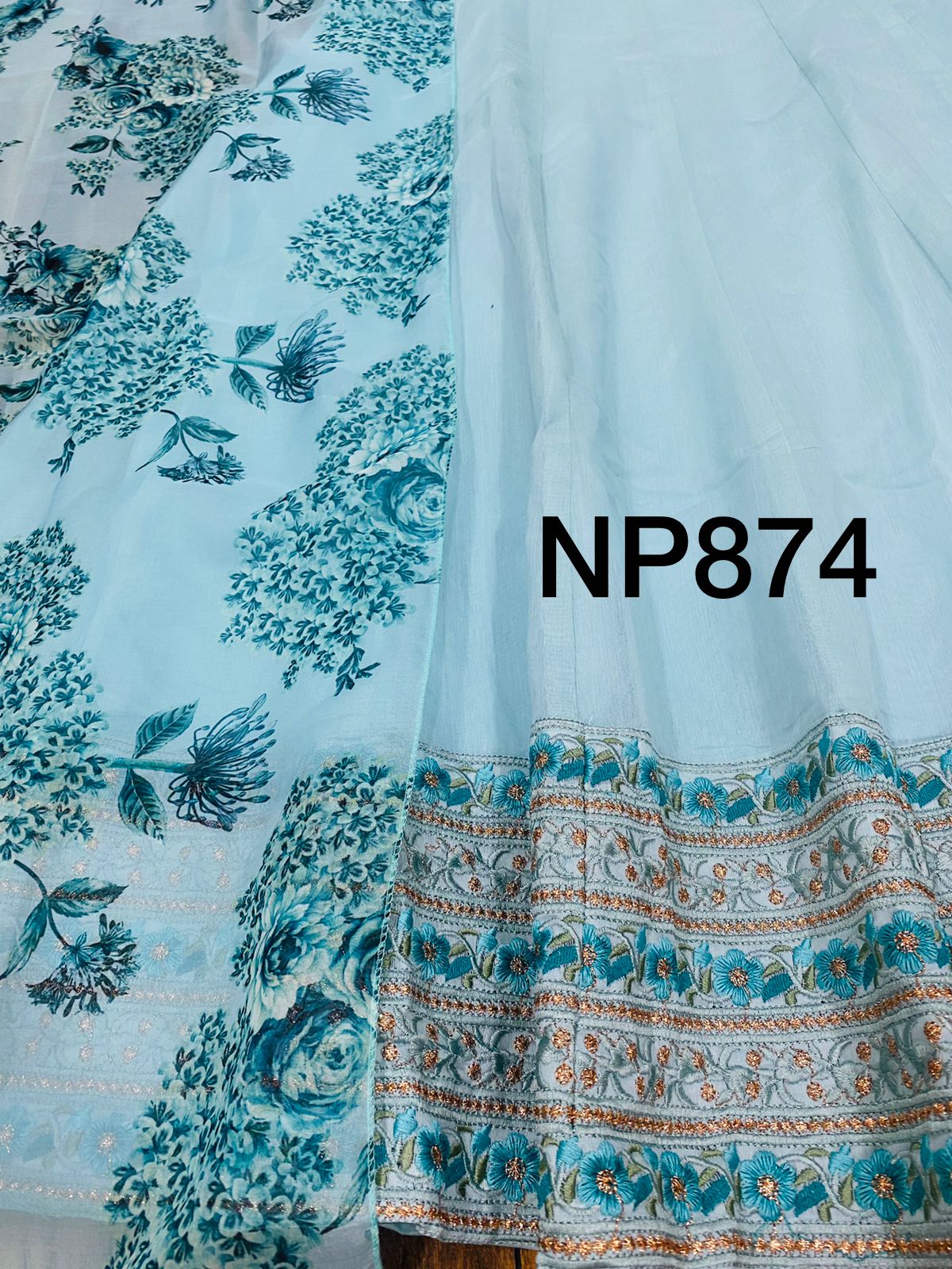 Chanderi Anarkali with swarovski and embroidery