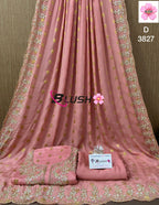 Dola Silk Suit with hand embroidery