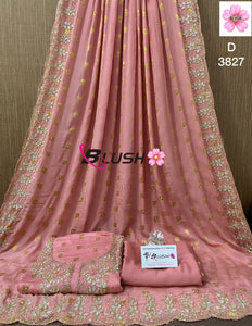 Dola Silk Suit with hand embroidery