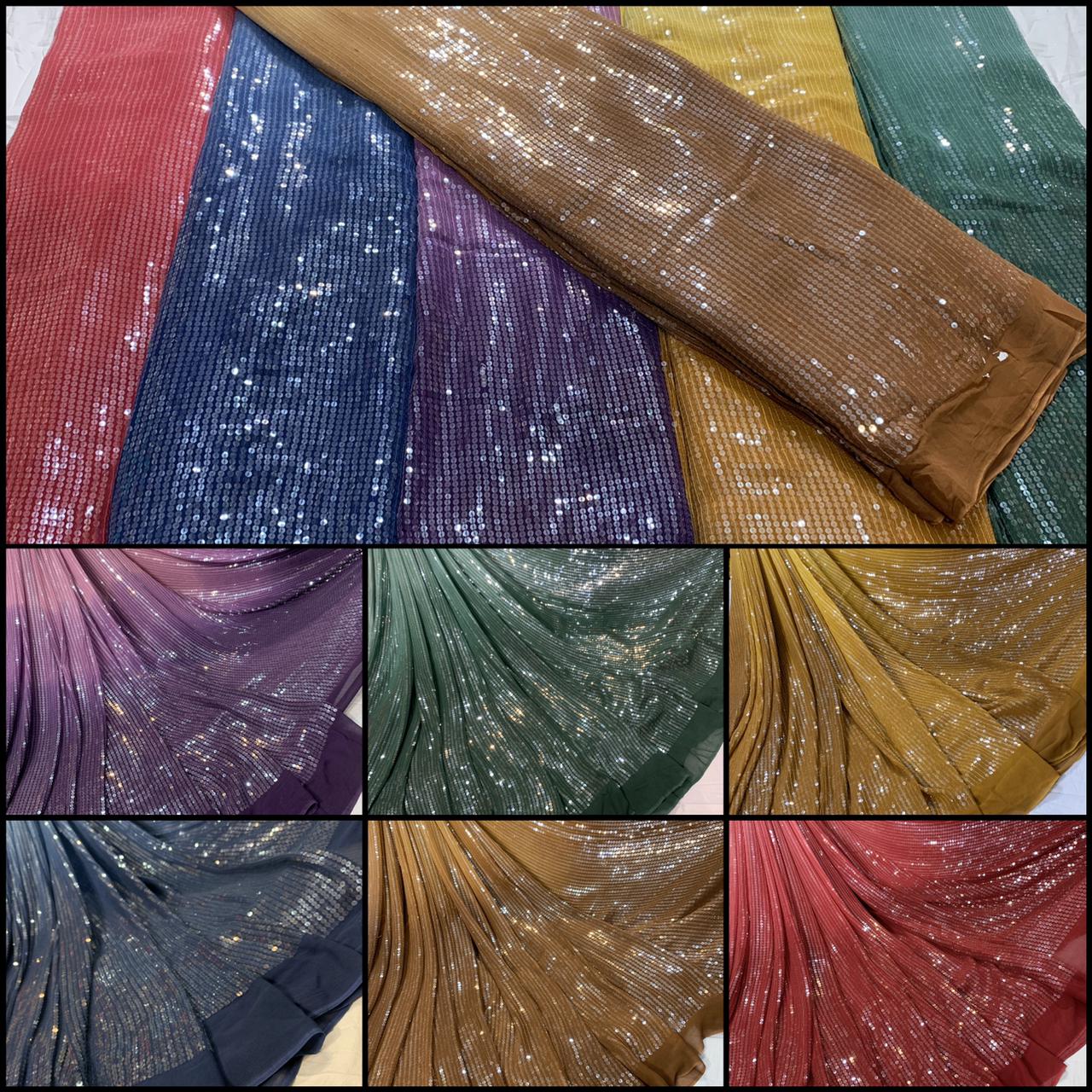 Georgette Sequinned Sarees
