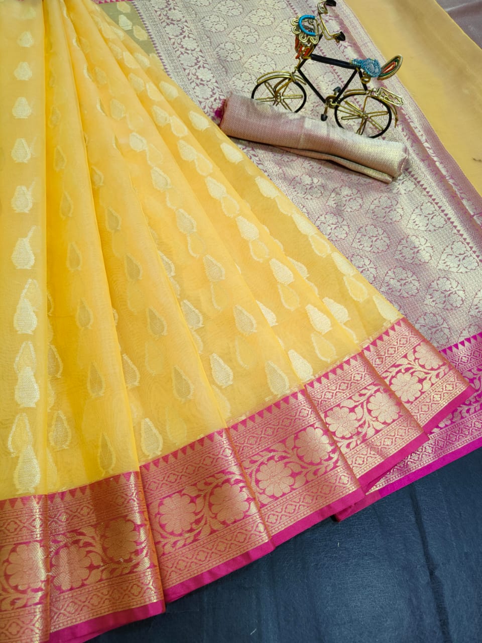 Benarsi Kora Organza Silk Sarees