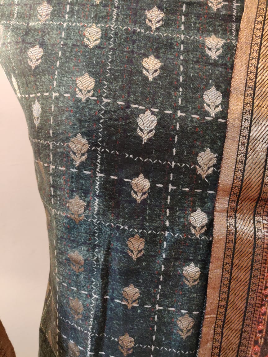 Chanderi Silk Shirt with Dupatta