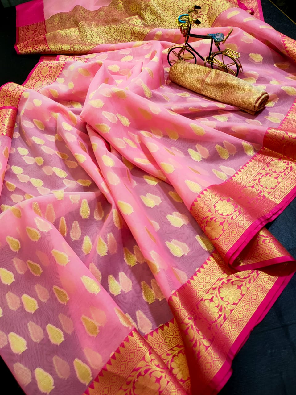 Benarsi Kora Organza Silk Sarees