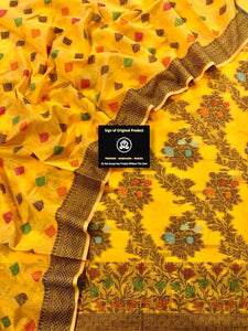 Benarsi Cotton Silk Suit with Zari and Resham weaving