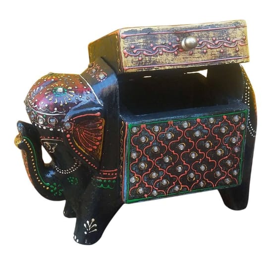 Wooden Elephant Box