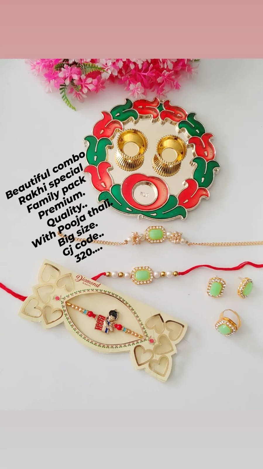 Beautiful Family Rakhi n thali