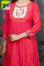 Embroidered Flair Kurti with Dupatta