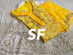 Chikankari Kurti Sharara with gotta patti work
