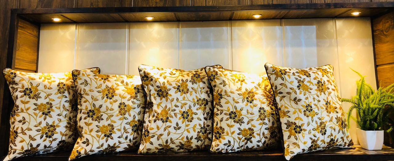 Cushion Covers with Silk Embroidery