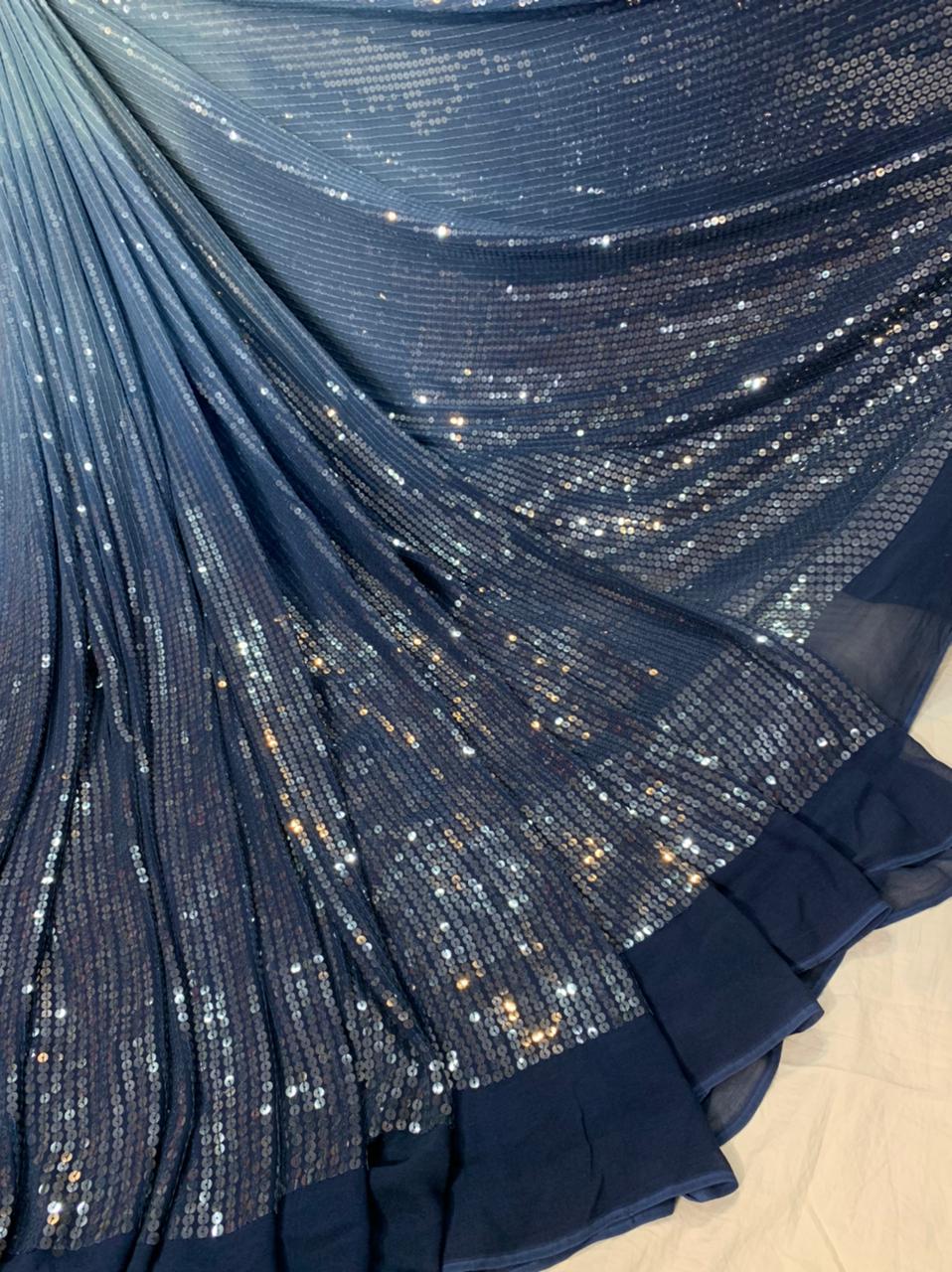 Georgette Sequinned Sarees