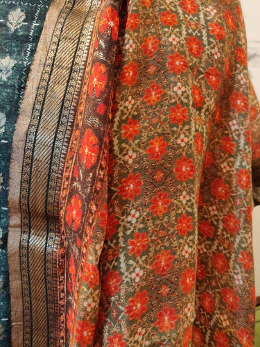 Chanderi Silk Shirt with Dupatta