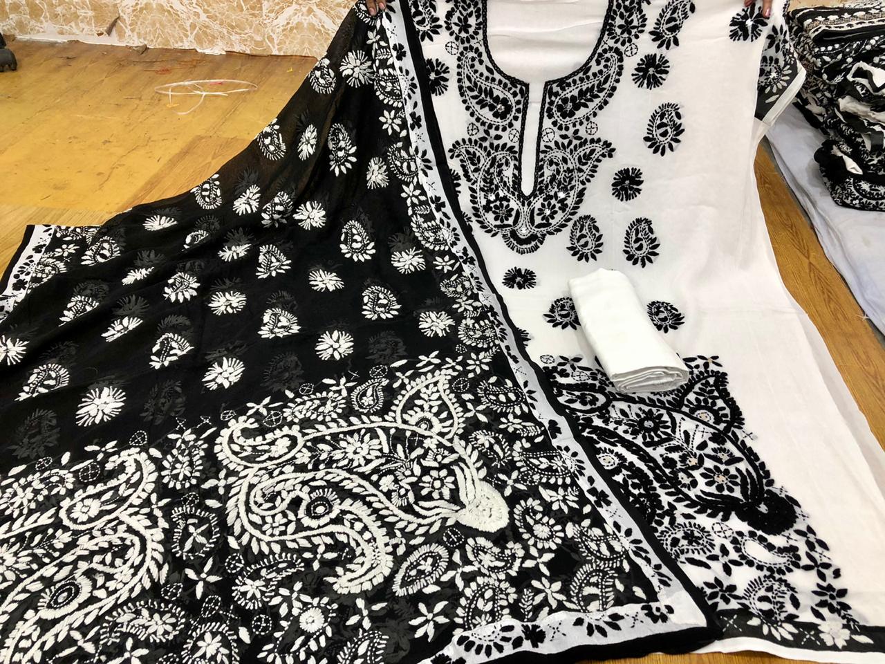 White and Black Georgette Collection