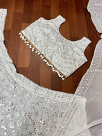 Georgette Sequins work Lehenga Choli