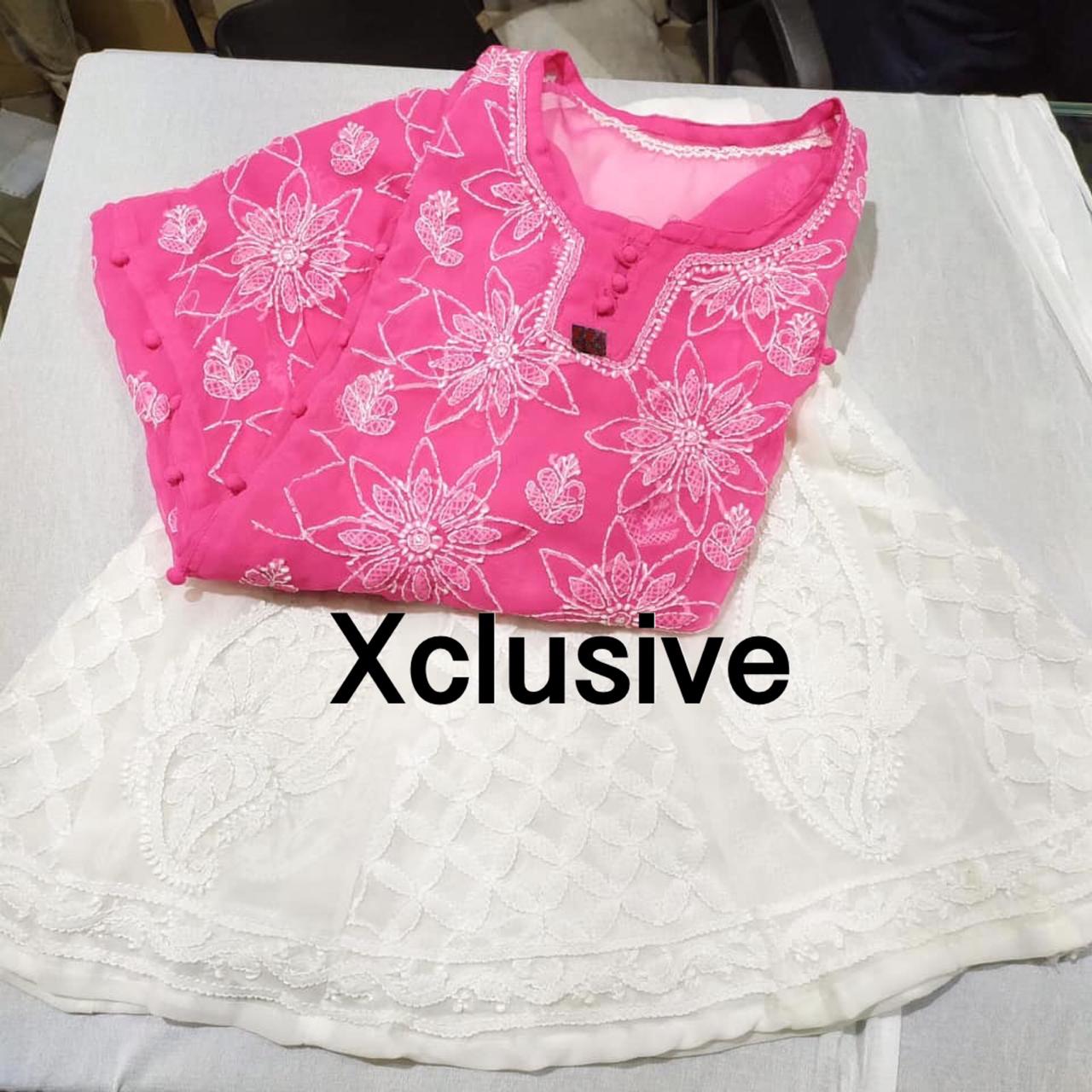 Lucknowi Kurtis with Kali Shararas