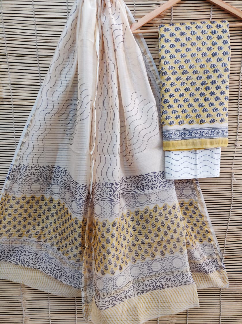 Dabu Hand Block Printed Suits