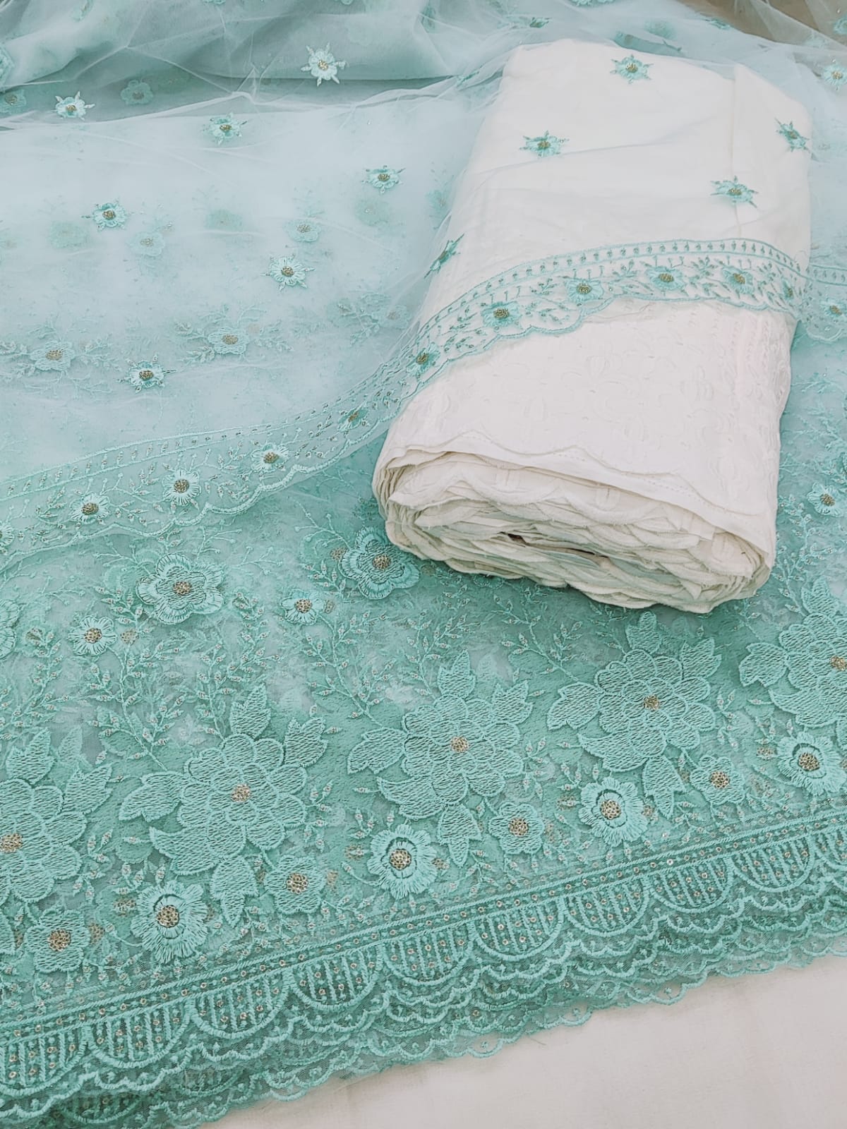 Beautiful Net Chikankari Suits
