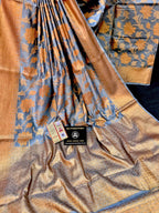 Benarsi Chanderi Silk Zari Woven Sarees