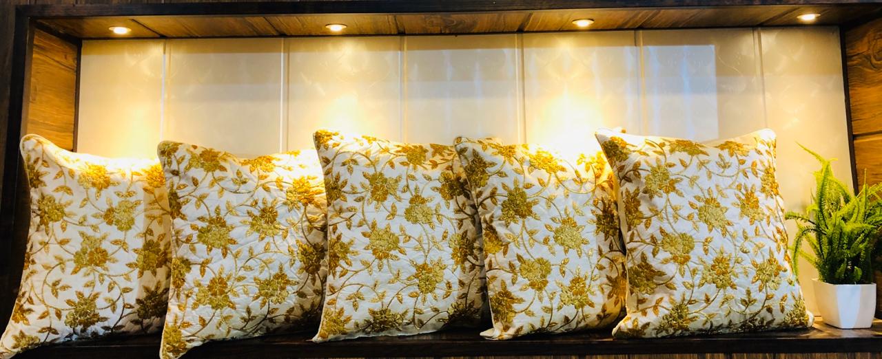 Cushion Covers with Silk Embroidery