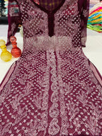 Georgette Chikankari Long Kurtis