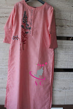 AC Cotton Stitched Embroidered Kurti