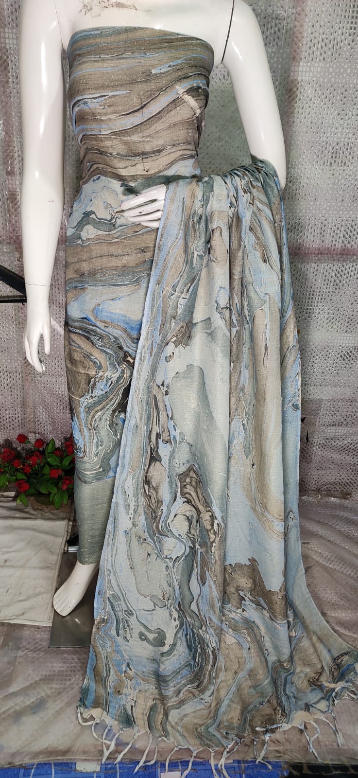 Khadi Silk Dress Material