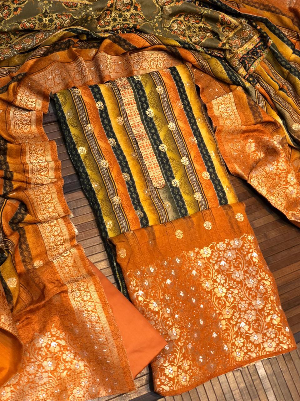 Dola Silk Benarsi with embroidery