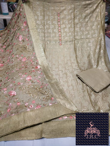 Maheshwari Silk Shirt(embroidered) with Bottom n Dupatta