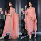 Pretty Georgette Sequinned Kurta, Bottom Dupatta
