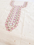 Chanderi Shirt hand embroidered with Shantoon Bottom