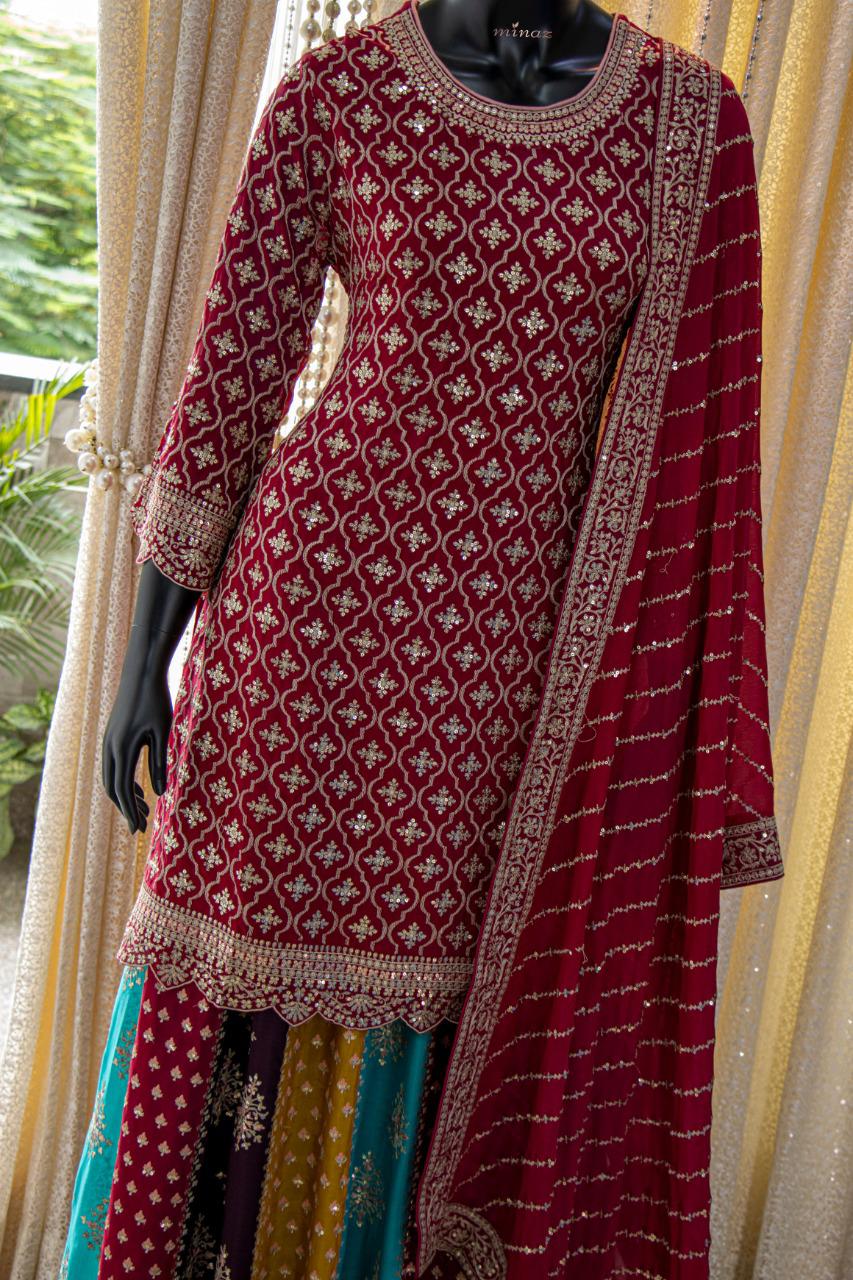 Chinnon Shirt Skirt Dupatta