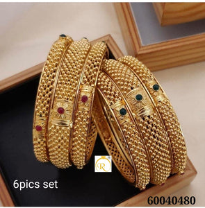 Gold Plated Bangles(6pcs)