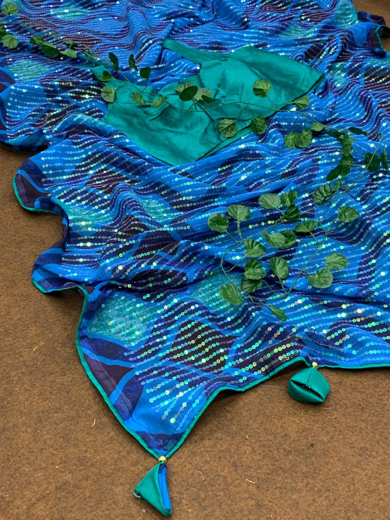Beautiful Sequins Saree