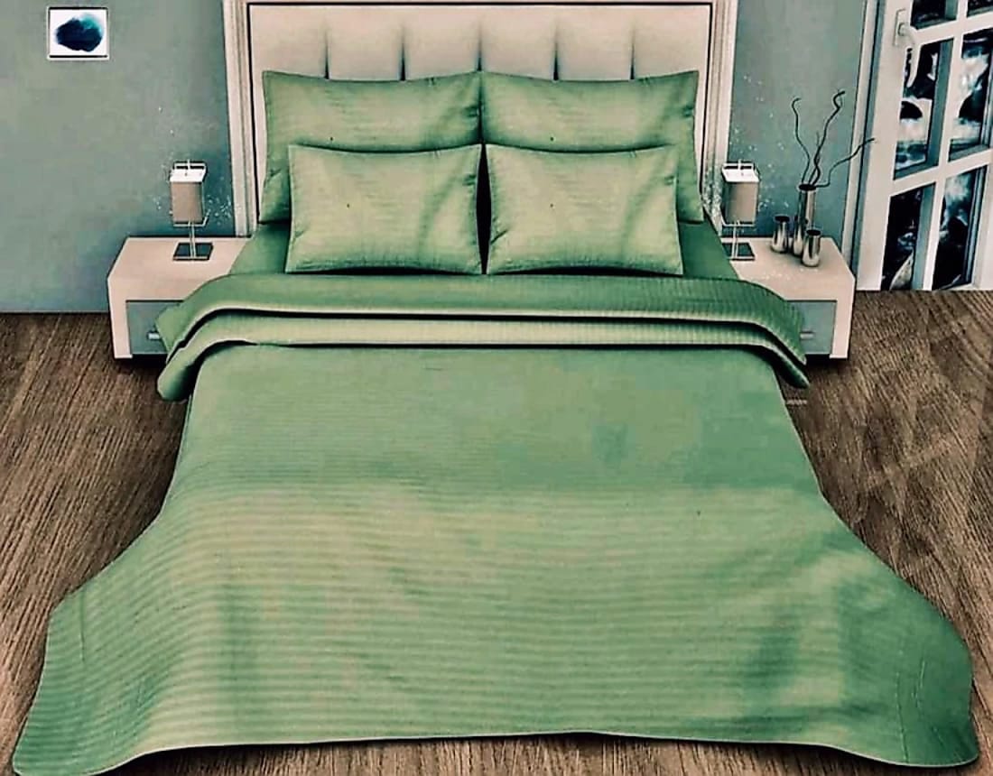 Satin Stripe Double Bedsheets