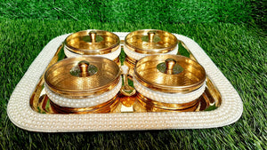 Brass Dry fruit Snack Set