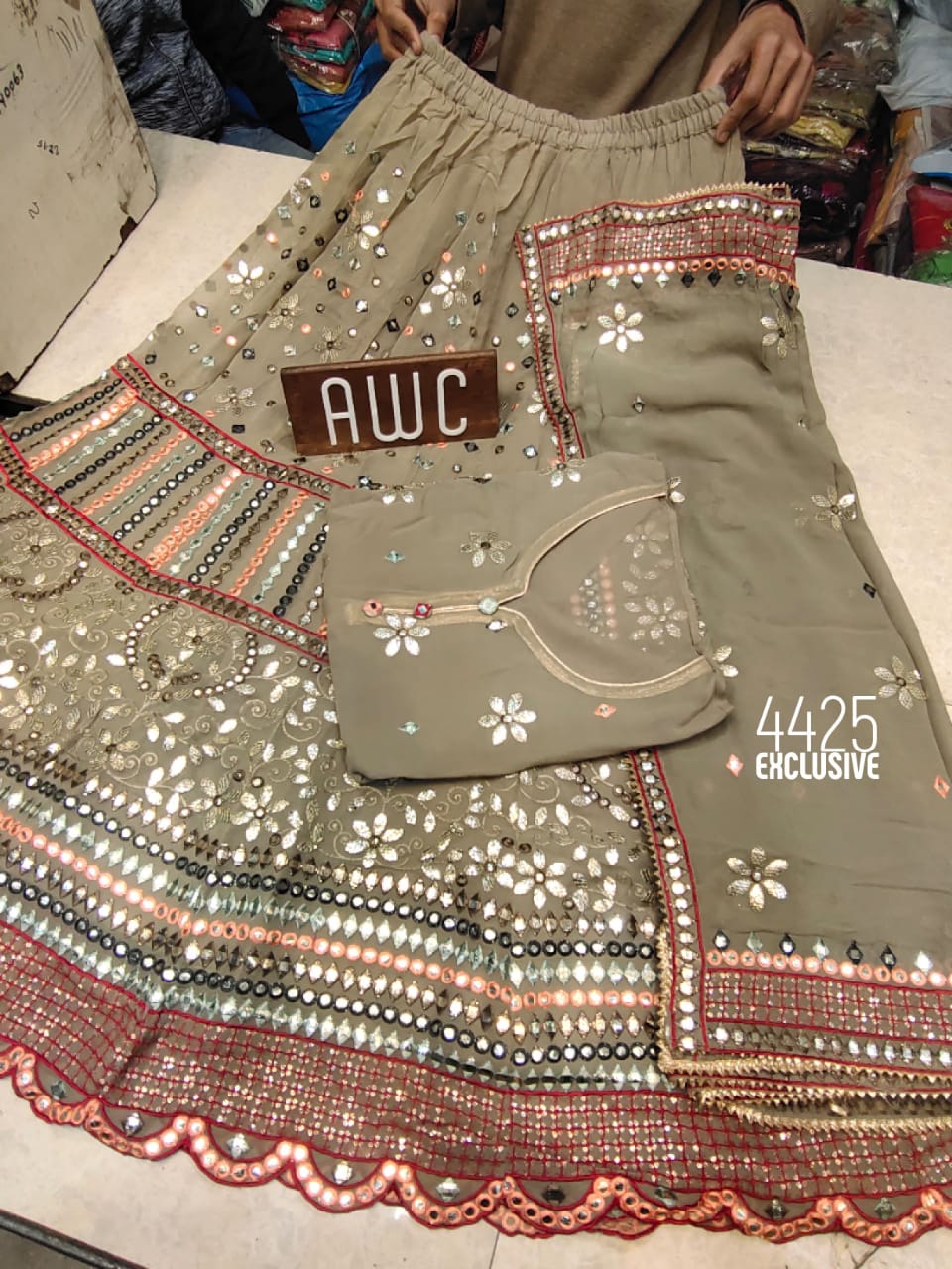Designer Georgette Lehengas