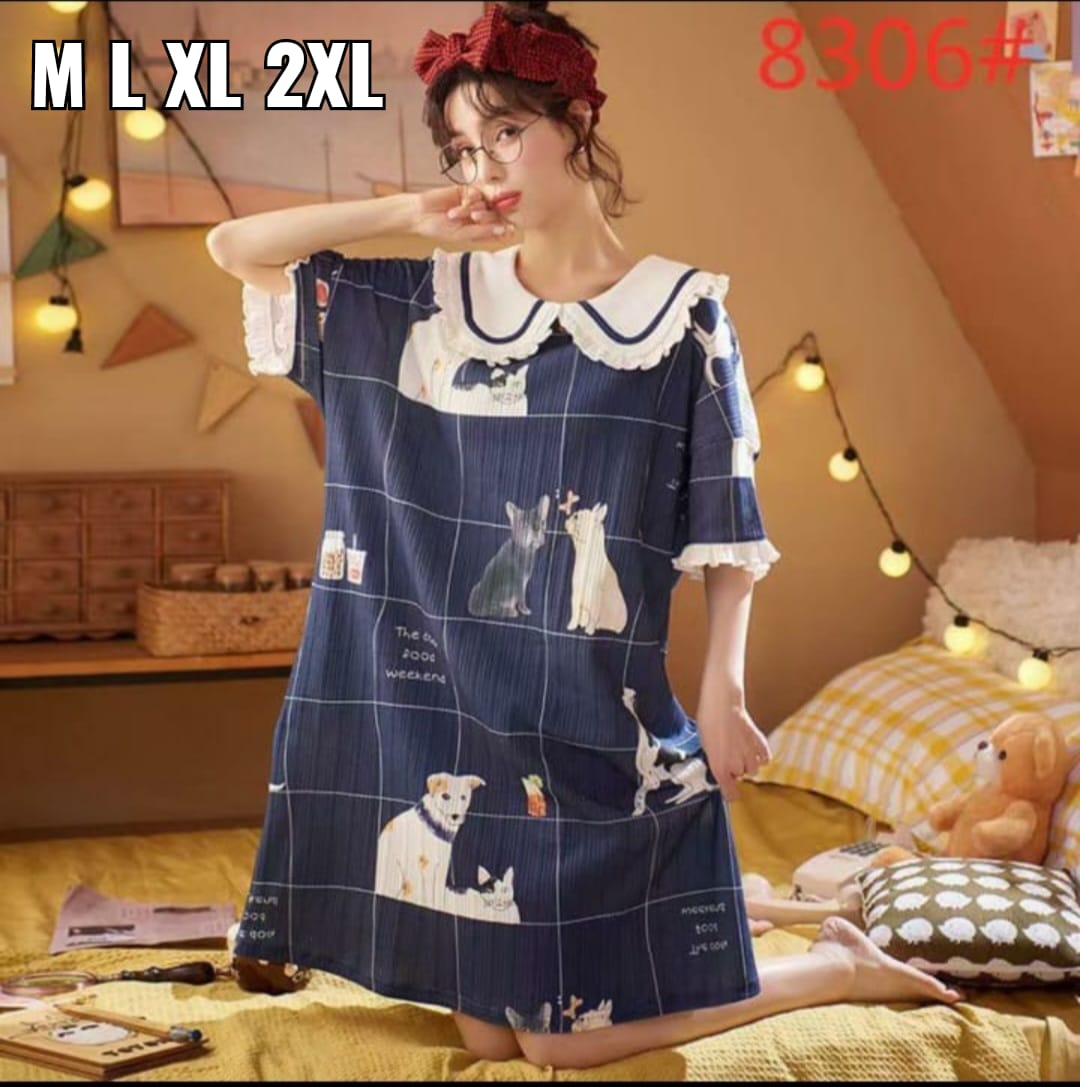Cute Print Polo/Nighty