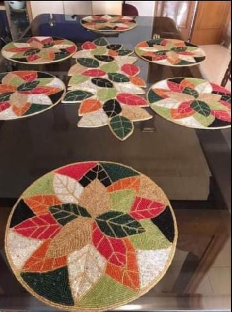 Beautiful Beaded Dining Mats